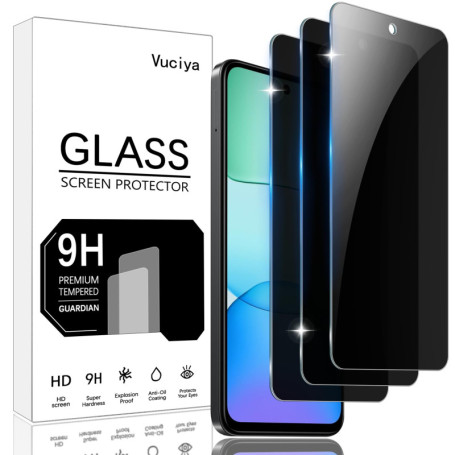 Vuciya Lot de 3 Protections Écran Verre Trempé pour Xiaomi Redmi 13 et POCO M6