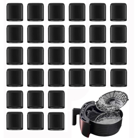 Bessy Shop - 30 Pare-chocs en Caoutchouc pour Friteuse à Air - Protection Universelle