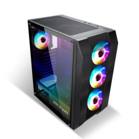 Boîtier PC Gaming SUZA avec Verre Trempé et Ventilateurs ARGB 120 mm