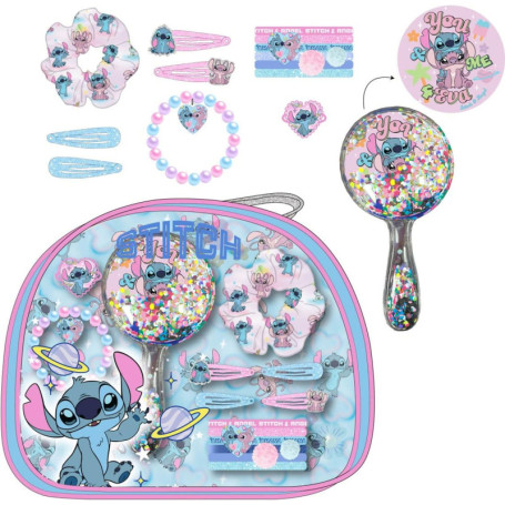 Ensemble de beauté Disney Stitch pour enfants avec trousse et accessoires