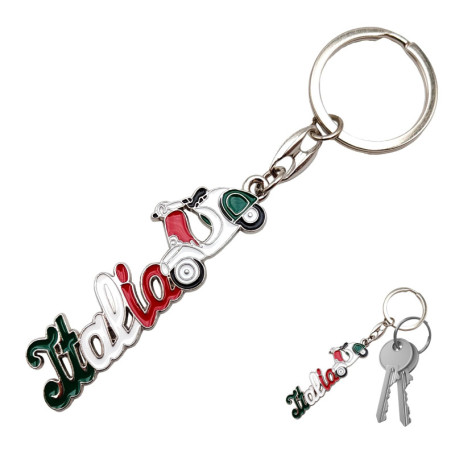 Porte-clés en métal Tricolore Leddy Living - Accessoire Italien élégant