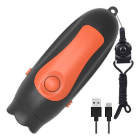 Sifflet Électronique Rechargeable Veciado - 3 Tons et Volume Réglable, Orange