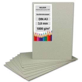 Lot de 10 Cartons de Reliure A3 Gris - Épaisseur 3 mm