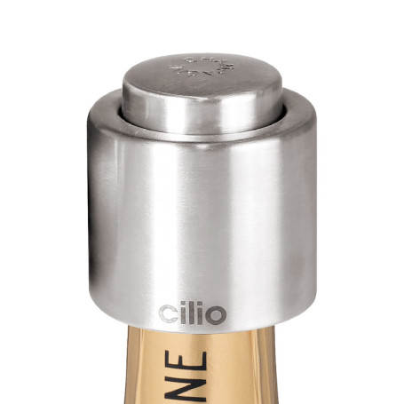 Bouchon de Champagne en Acier Inoxydable Poli - Cilio