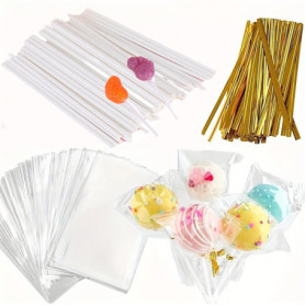Kit Complet de Bâtonnets et Emballages pour Gâteaux - 300 Pièces