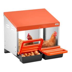 Nichoir à Poules VEVOR en Acier Galvanisé avec 2 Compartiments