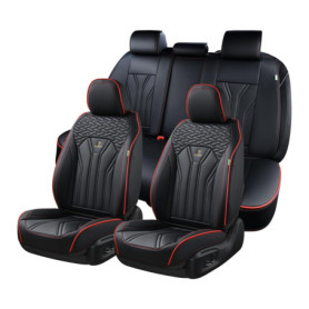 FLORICH Lot de 5 Housses de Siège de Voiture Imperméables en Simili Cuir