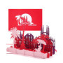 Carte pop-up 3D Barcelone avec Sagrada Familia - Souvenir et invitation