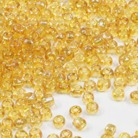 Perles de Verre Transparent Or Clair Tibaoffy - 1200 pièces pour Bijoux