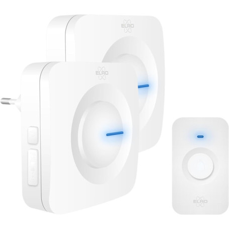 Sonnette de Porte Sans Fil ELRO DB3000 - Kit Complet avec Récepteurs