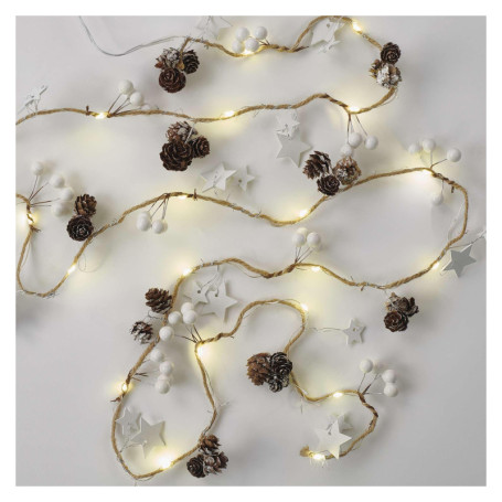 Guirlande de Noël EMOS avec 20 LED et pommes de pin - 170 cm