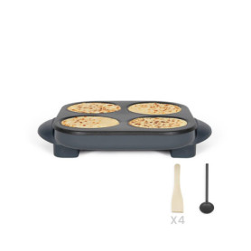 Mini Crêpes Party Livoo 1500W - Crêpière Gris 4 Empreintes