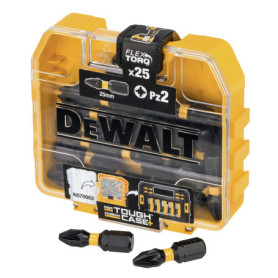 Boîte d'embouts Impact Torsion DEWALT - 25 PZ2 25mm pour Perceuse-Visseuse