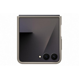 Étui de Protection Samsung Kindsuit pour Galaxy Z Flip7 - Aspect Cuir Taupe