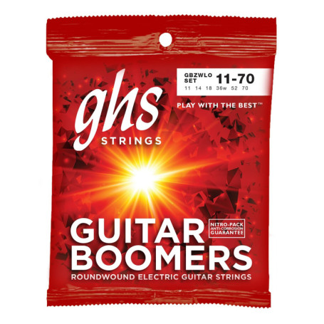 Jeu de cordes GHS Boomers Zakk Wylde pour guitare électrique - Jauge 011/070