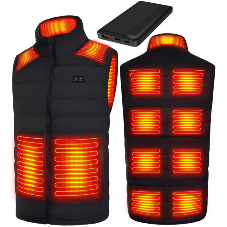 Gilet Chauffant Cubovie avec Batterie Intégrée - Veste Électrique pour Homme