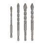 ECSiNG Lot de 4 Forets Hélicoïdaux Excentriques 6/8/10/12 mm pour Perçage Précis