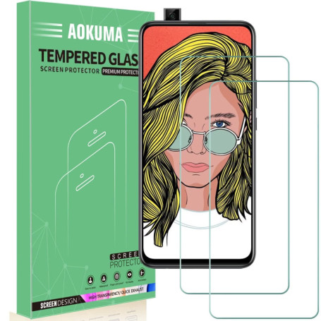 Lot de 2 Verres Trempés AOKUMA pour Huawei P Smart Z - Protection Écran Haute Résistance
