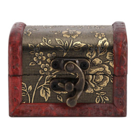 Coffre au Trésor Vintage en Bois pour Bijoux et Souvenirs