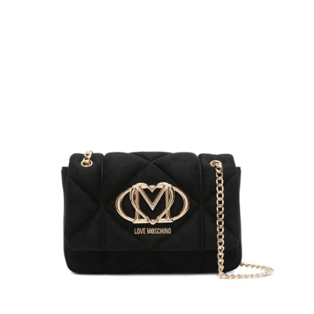 Sac à main Love Moschino en velours noir embossé