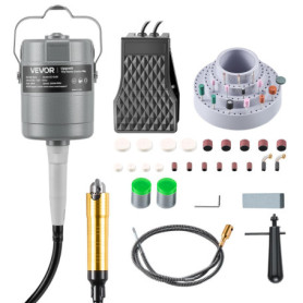 Meuleuse Suspendue VEVOR 780 W avec Arbre Flexible et 112 Accessoires
