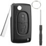 Coque de Clé Télécommande 2 Boutons pour Peugeot et Citroën - Remplacement Pratique