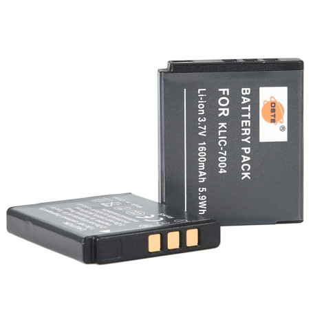 Batteries Li-ion DSTE KLIC-7004 pour Kodak et Fujifilm - Pack de 2