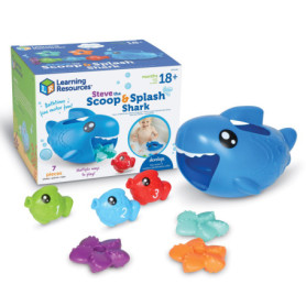 Steve le Requin-Pelle - Jouet Éducatif pour Baignoire et Piscine