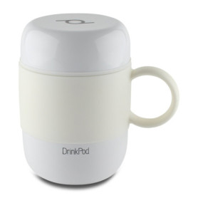 Mug Isotherme Drink Pod en Acier Inoxydable - 0.28L, Blanc