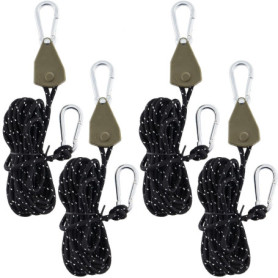 Corde à Cliquet Réfléchissante alwaiiz - 4m, 68kg, Idéale pour Camping et Tentes