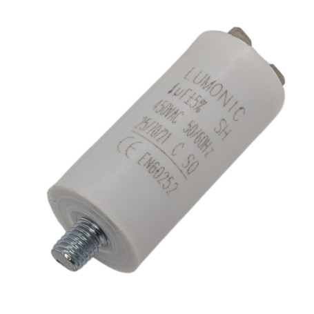 Condensateur de démarrage Lumonic 1µF 450V pour moteurs et outils