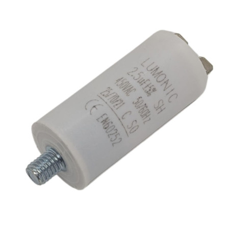 Condensateur de Démarrage Lumonic 2,5µF 450V pour Moteur - Boîtier Plastique