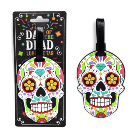 Étiquette de Bagage PVC Crâne Mexicain - Día de los Muertos
