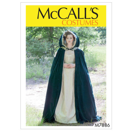 Patron de Couture McCall's M7886 - Cape Doublée avec Capuche et Volants