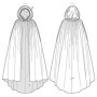 Patron de Couture McCall's M7886 - Cape Doublée avec Capuche et Volants