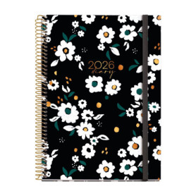 Agenda Journalier Miquelrius 2026 A5+ avec Couverture Rigide et Élastique