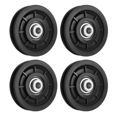 Ensemble de 4 Roues de Poulie Universelles en Aluminium pour Fitness