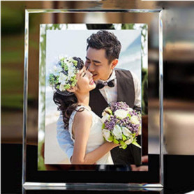 Cadre Photo en Verre Argenté 20,3 x 25,4 cm avec Passe-Partout Interchangeable