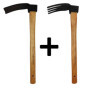 Kit de Houes de Jardin Xforst - Mini Houe et Houe à 4 Dents en Acier Forgé