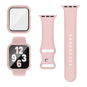 Raradev 3 en 1 pour bracelets Apple Watch 40/41/42 (série 10) /44/45/46 mm avec étui et protection d'écran, bracelet de sport en