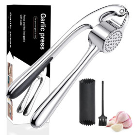 Presse-ail Inox Professionnel - Broyeur d'Ail Durable et Facile à Nettoyer