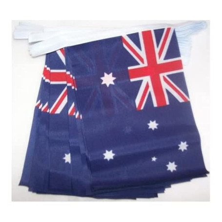 Guirlande Drapeau Australien 4 Mètres - 20 Fanions en Polyester