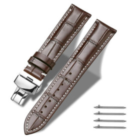 Bracelet en Cuir Véritable TRISTRAPS 22mm - Compatible Huawei/Samsung
