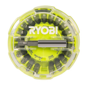 Palet Aimanté RYOBI avec 22 Embouts de Vissage - RAK22SDHOK
