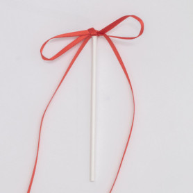 Nœuds Décoratifs en Ruban Rouge pour Gâteaux - Lot de 8