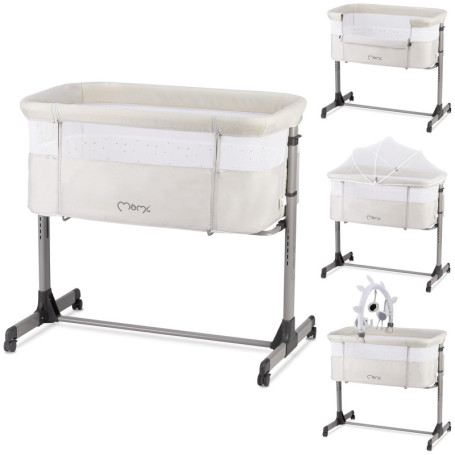 Lit Bébé Multifonction Momi REVO avec Matelas et Roulettes