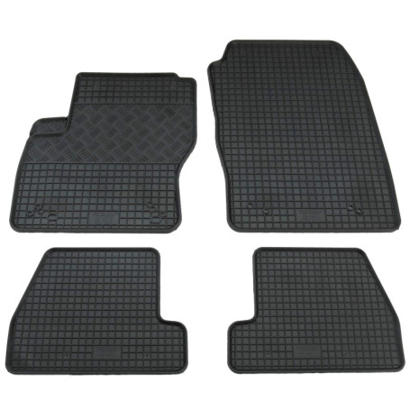 Tapis de Sol en Caoutchouc Noir pour Ford Focus MK3 - Set de 4 Pièces