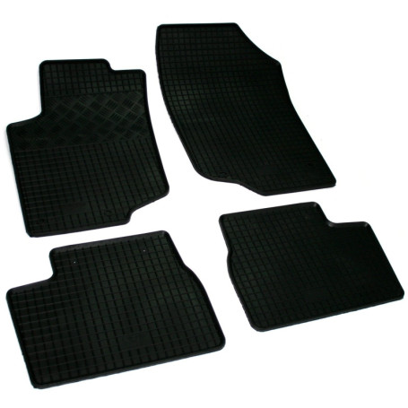 Tapis de Sol en Caoutchouc Noir pour Peugeot 207 - Ensemble de 4 Pièces