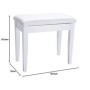 Banc de Piano Roland RPB-100WH en Blanc Satiné avec Rangement