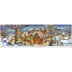Calendrier de l'Avent Nostalgique - Petit Village d'Hiver
